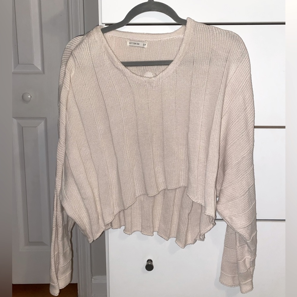 Cotton On Women’s Cropped Sweater Beige Size Small - Picture 2 of 4